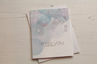 Miss You Bokeh Cards (set of 4)