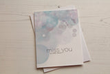 Miss You Bokeh Cards (set of 4)