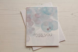 Miss You Bokeh Cards (set of 4)