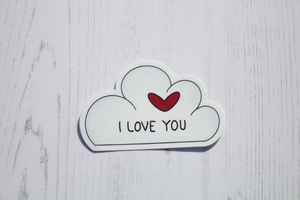 I Love You Cloud Sticker