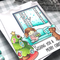 Christmas Morning Window Scene Card